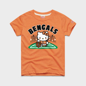 Hello Kitty x Cincinnati Bengals Holder Tee (Youth) Apparel HOMAGE Orange Y2