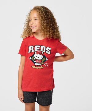 Hello Kitty x Cincinnati Reds Toss Tee (Youth) Apparel HOMAGE