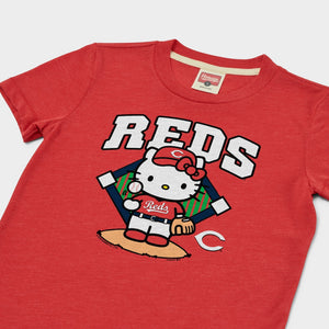 Hello Kitty x Cincinnati Reds Toss Tee (Youth) Apparel HOMAGE