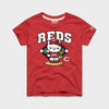 Hello Kitty x Cincinnati Reds Toss Tee (Youth) Apparel HOMAGE Red Y2