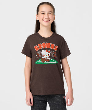 Hello Kitty x Cleveland Browns Holder Tee (Youth) Apparel HOMAGE