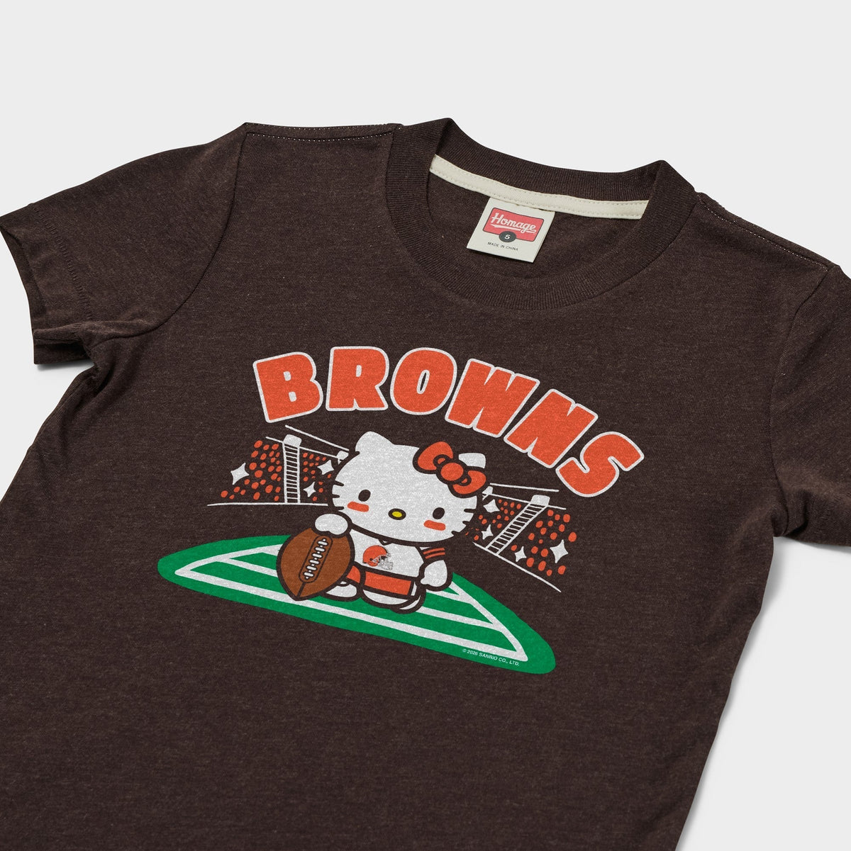 Hello Kitty x Cleveland Browns Holder Tee (Youth) Apparel HOMAGE