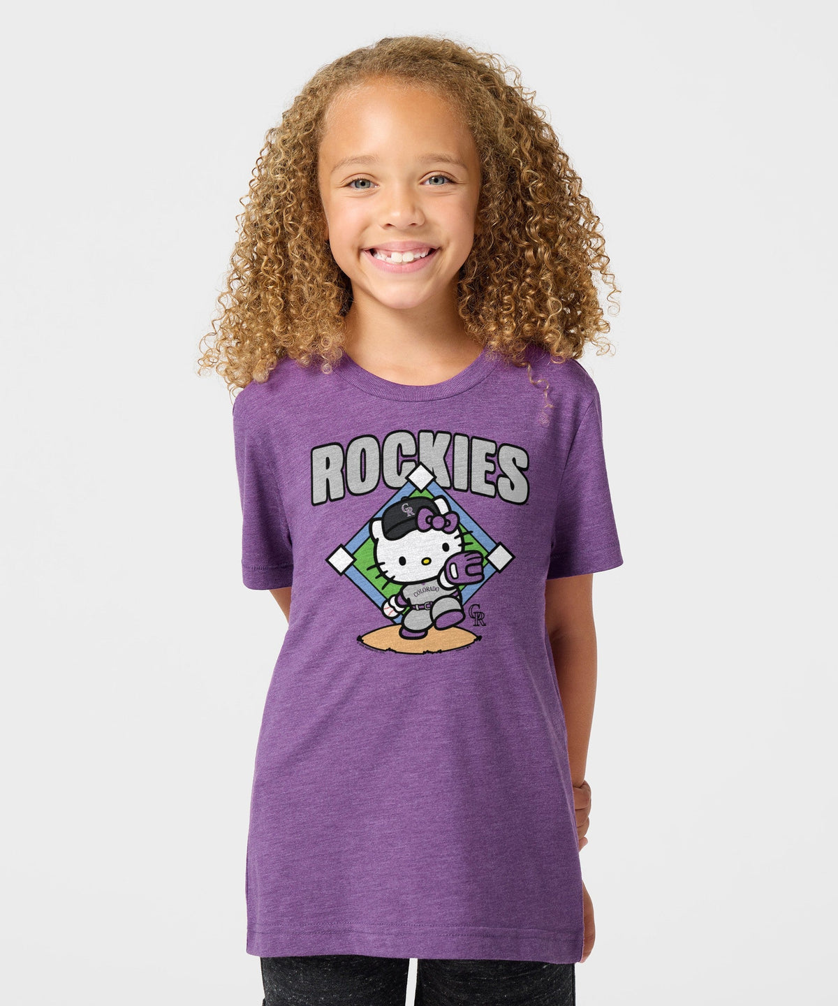 Hello Kitty x Colorado Rockies Throw Tee (Youth) Apparel HOMAGE