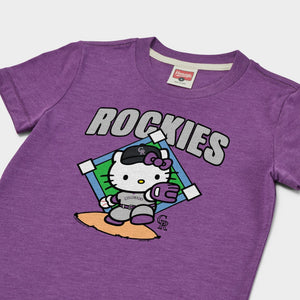 Hello Kitty x Colorado Rockies Throw Tee (Youth) Apparel HOMAGE