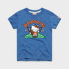 Hello Kitty x Denver Broncos Retro Football Tee (Youth) Apparel HOMAGE Royal Blue Y2