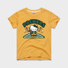 Hello Kitty x Green Bay Packers Football Tee (Youth) Apparel HOMAGE Gold Y2