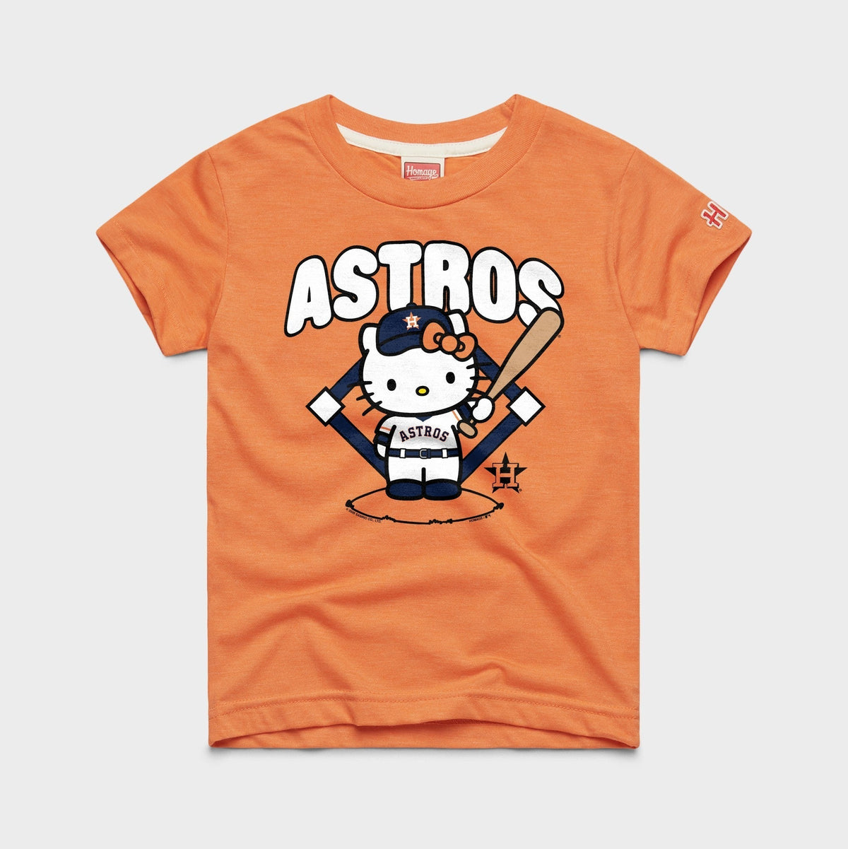 Hello Kitty x Houston Astros Batter Tee (Youth) Apparel HOMAGE Orange Y2