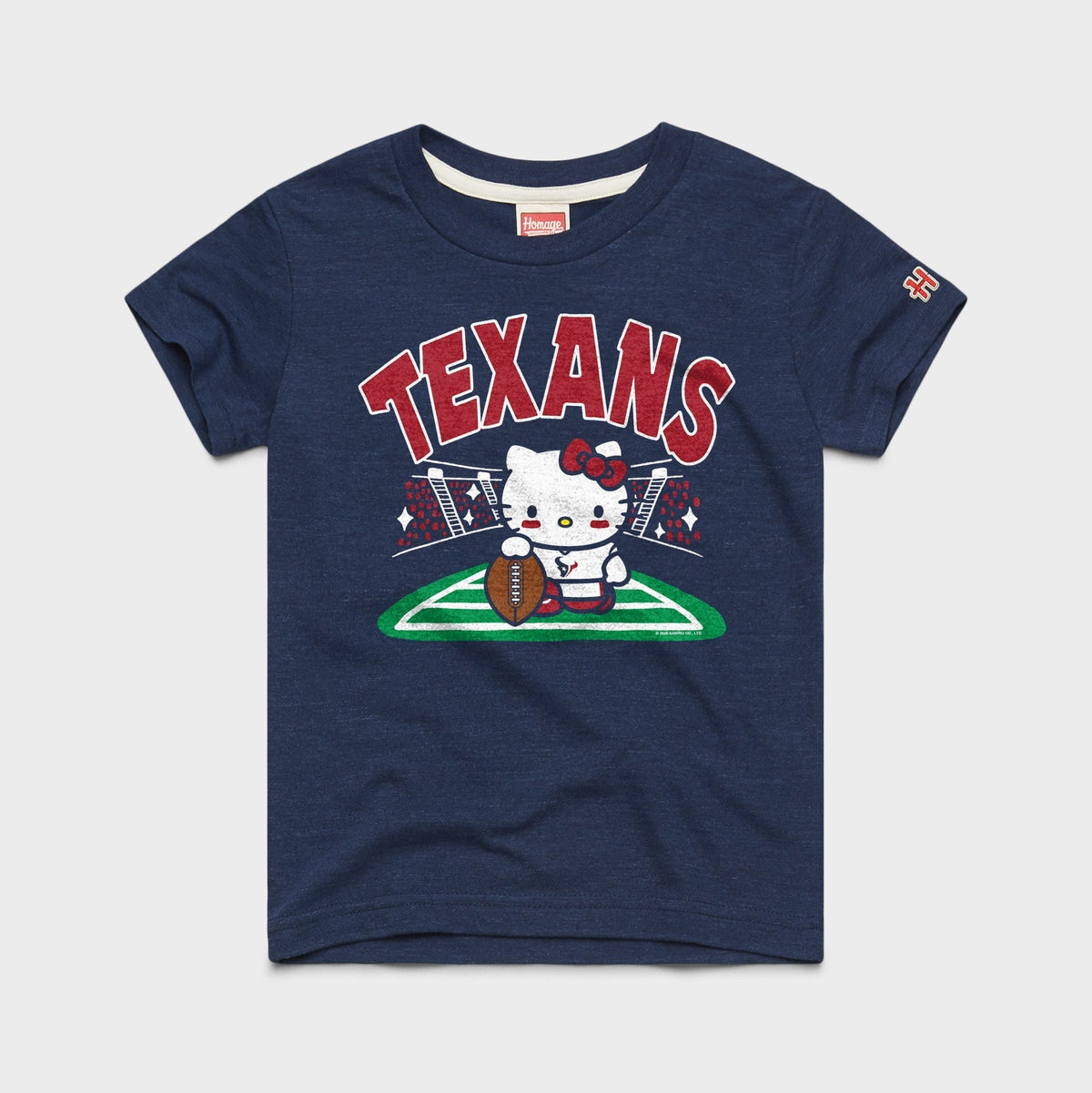 Hello Kitty x Houston Texans Holder Tee (Youth) Apparel HOMAGE Navy Y2