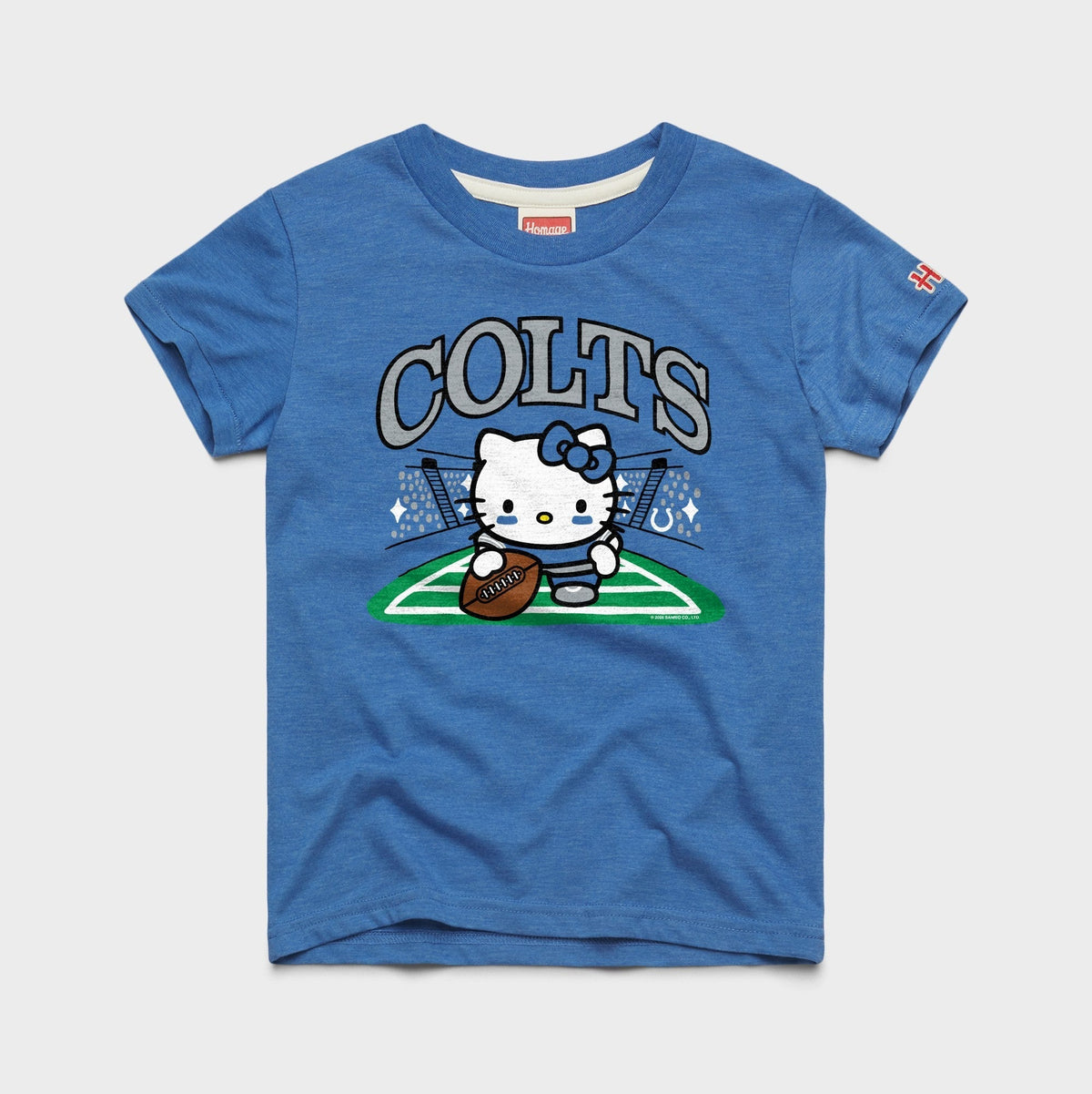 Hello Kitty x Indianapolis Colts Snap Tee (Youth) Apparel HOMAGE Royal Blue Y2