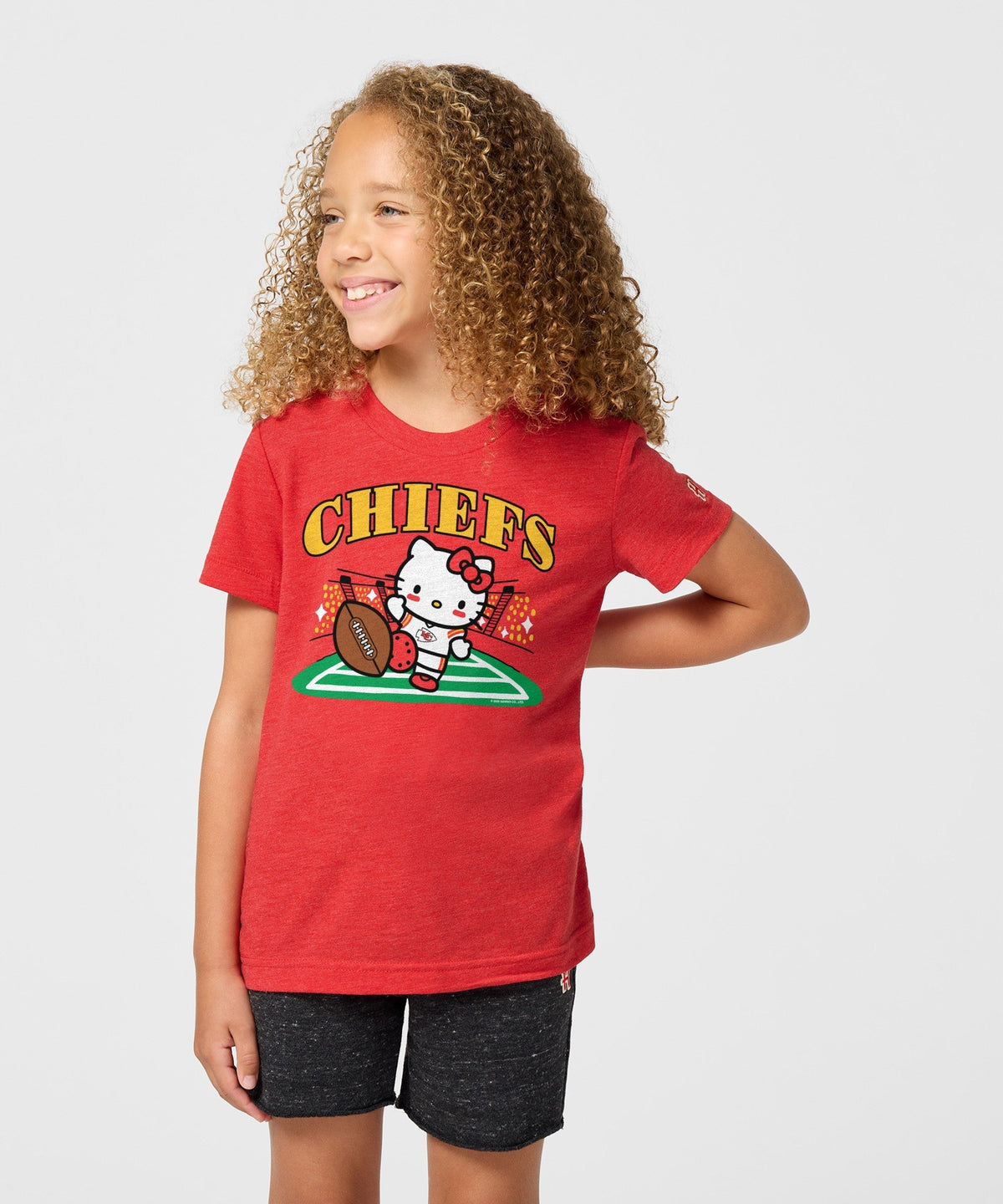 Hello Kitty x Kansas City Chiefs Kickoff Tee (Youth) Apparel HOMAGE
