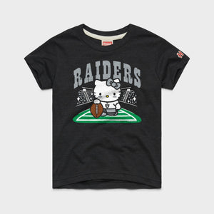 Hello Kitty x Las Vegas Raiders Holder Tee (Youth) Apparel HOMAGE Charcoal Y2