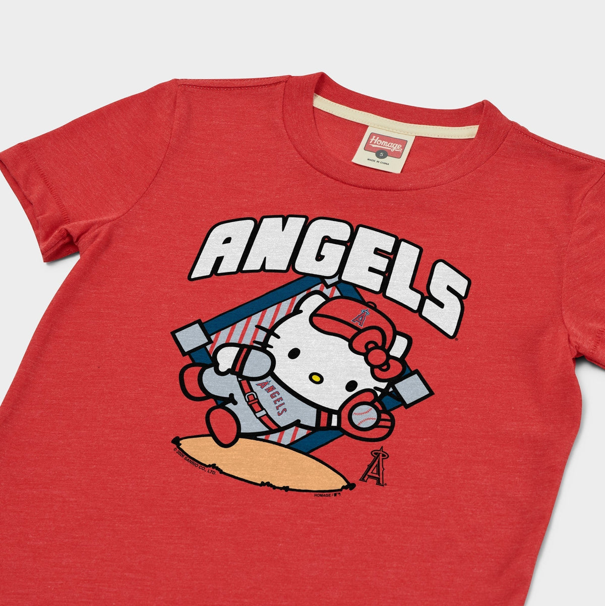 Hello Kitty x Los Angeles Angels Catch Tee (Youth) Apparel HOMAGE