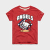 Hello Kitty x Los Angeles Angels Catch Tee (Youth) Apparel HOMAGE Red Y2