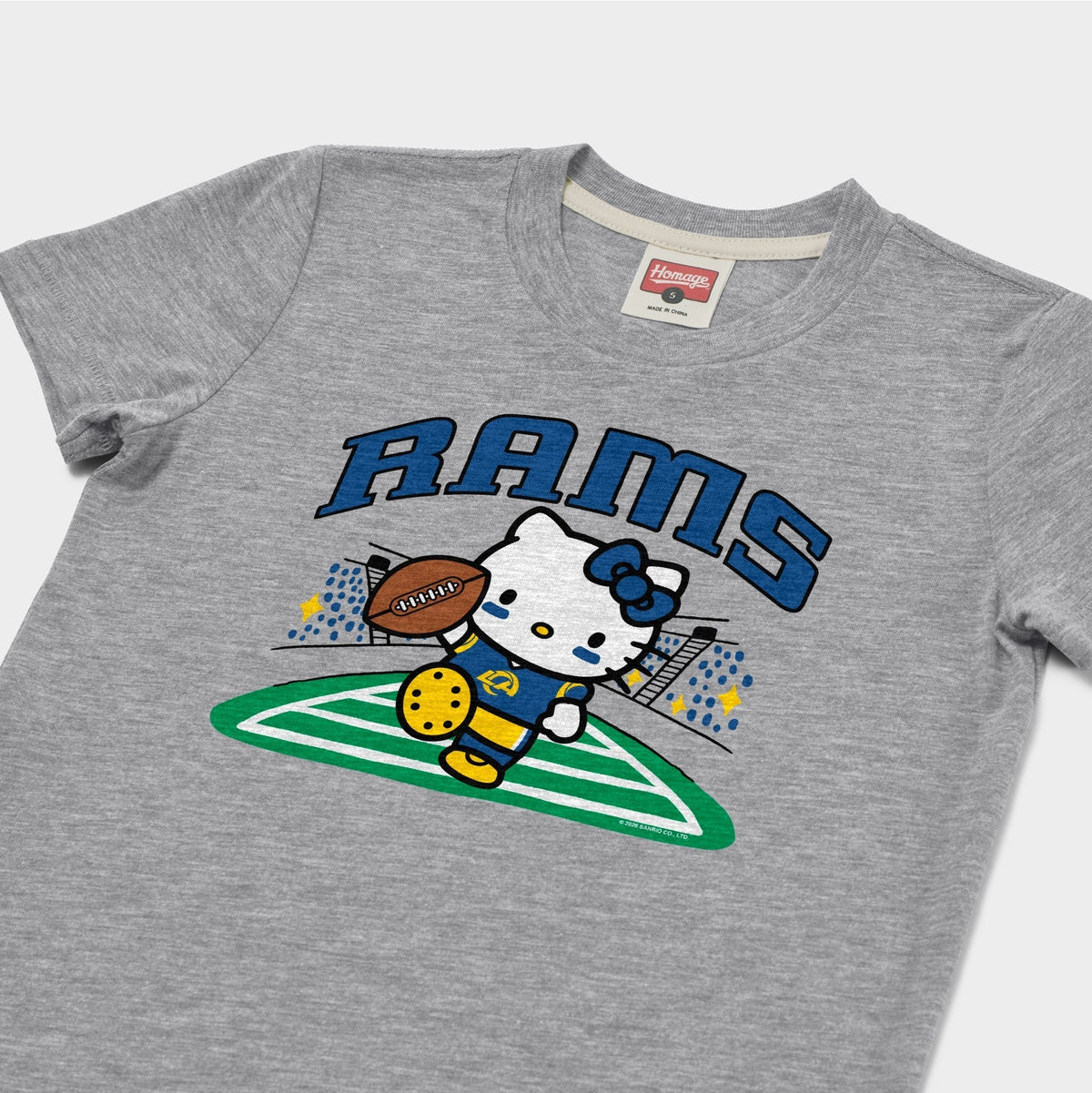 Hello Kitty x Los Angeles Rams Touchdown Tee (Youth) Apparel HOMAGE