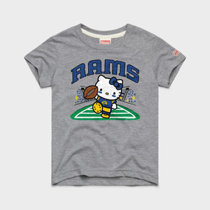Hello Kitty x Los Angeles Rams Touchdown Tee (Youth) Apparel HOMAGE Grey Y2