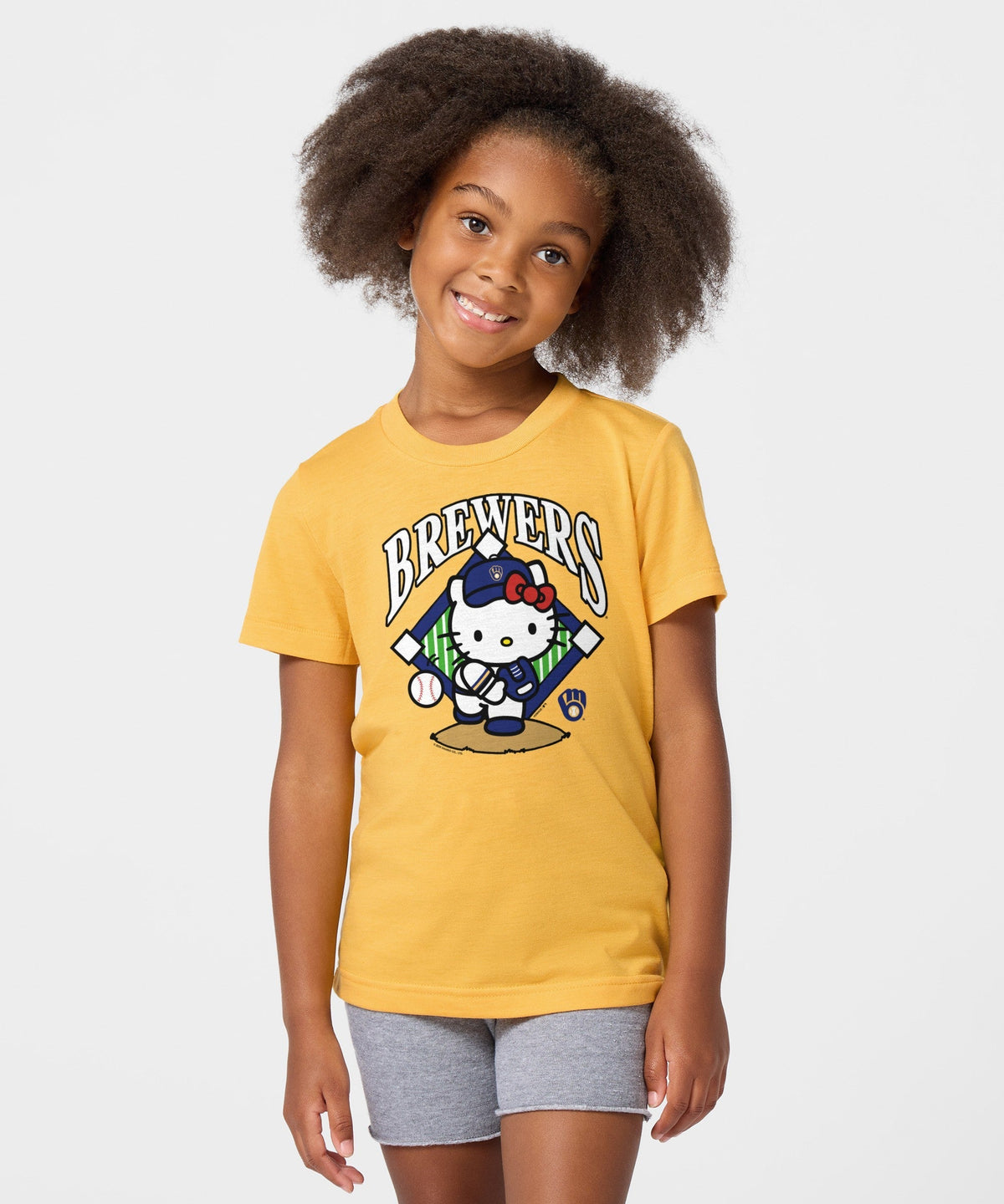 Hello Kitty x Milwaukee Brewers Pitch Tee (Youth) Apparel HOMAGE
