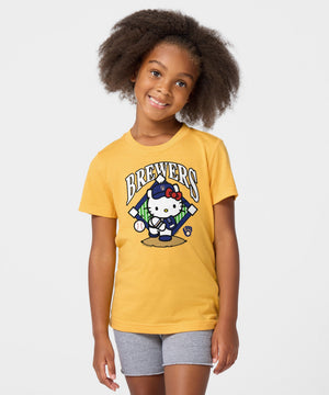 Hello Kitty x Milwaukee Brewers Pitch Tee (Youth) Apparel HOMAGE