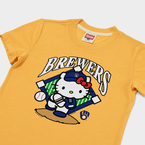 Hello Kitty x Milwaukee Brewers Pitch Tee (Youth) Apparel HOMAGE