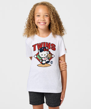Hello Kitty x Minnesota Twins Throw Tee (Youth) Apparel HOMAGE