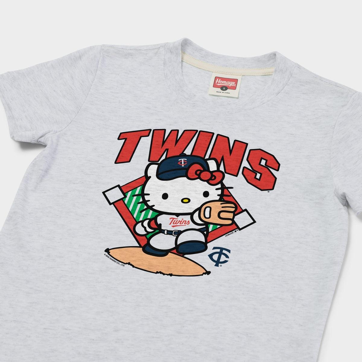 Hello Kitty x Minnesota Twins Throw Tee (Youth) Apparel HOMAGE