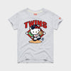Hello Kitty x Minnesota Twins Throw Tee (Youth) Apparel HOMAGE Ash Y2