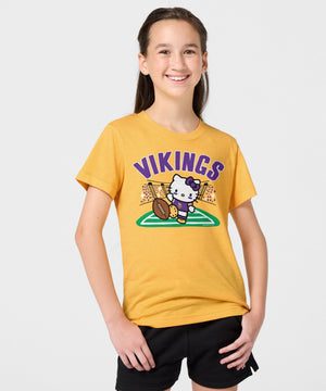 Hello Kitty x Minnesota Vikings Kickoff Tee (Youth) Apparel HOMAGE