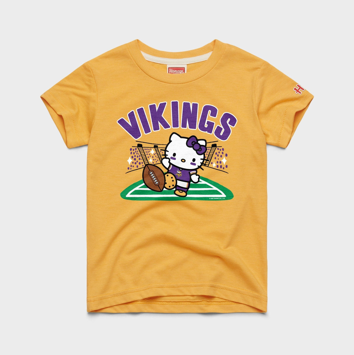 Hello Kitty x Minnesota Vikings Kickoff Tee (Youth) Apparel HOMAGE Gold Y2