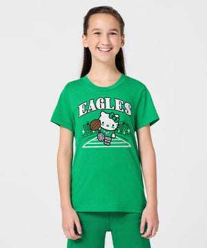 Hello Kitty x Philadelphia Eagles Retro Touchdown Tee (Youth) Apparel HOMAGE