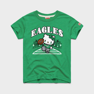 Hello Kitty x Philadelphia Eagles Retro Touchdown Tee (Youth) Apparel HOMAGE Green Y2