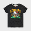 Hello Kitty x Pittsburgh Steelers Rush Tee (Youth) Apparel HOMAGE Charcoal Y2