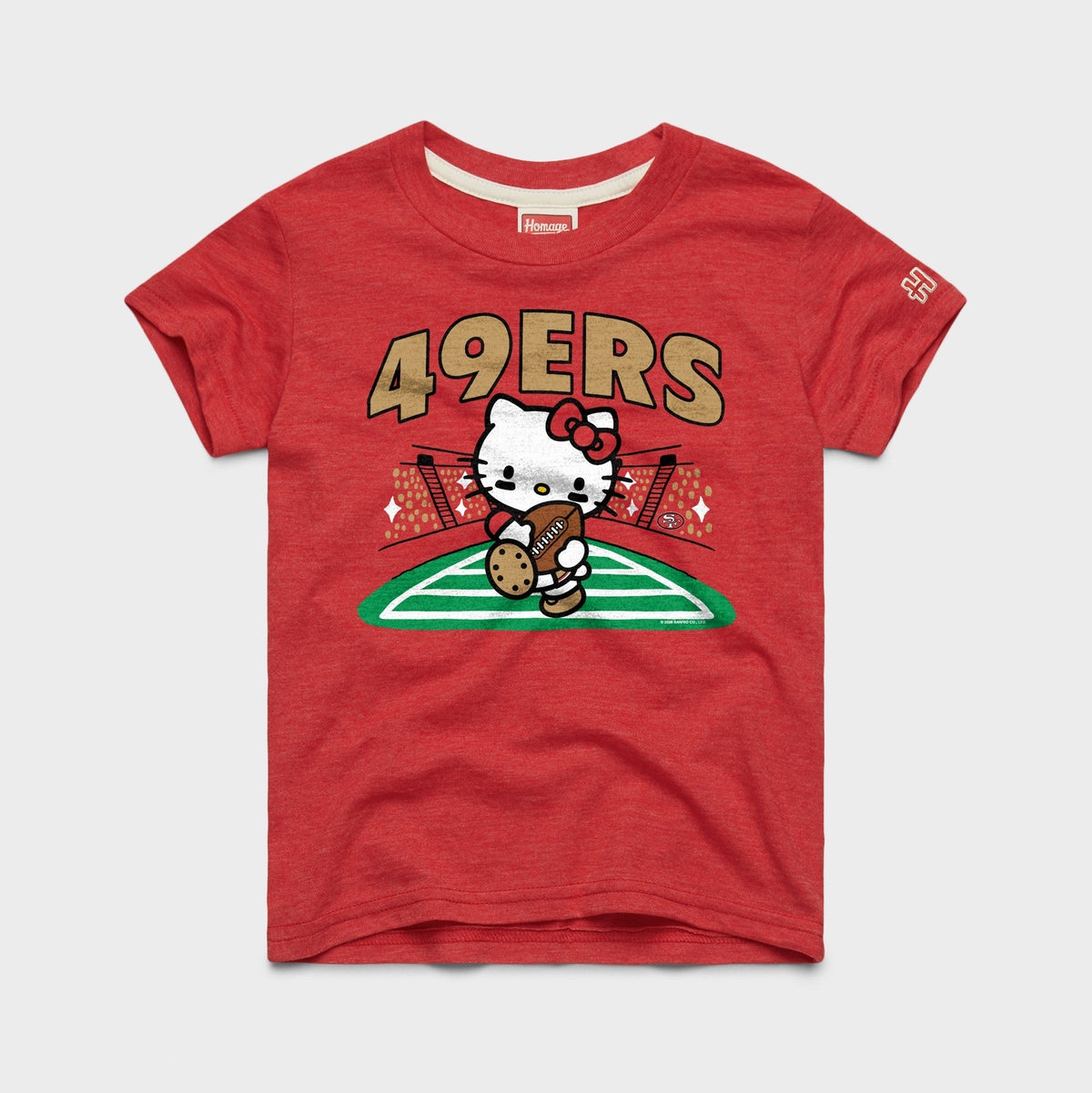 Hello Kitty x San Francisco 49ers Rush Tee (Youth) Apparel HOMAGE Red Y2