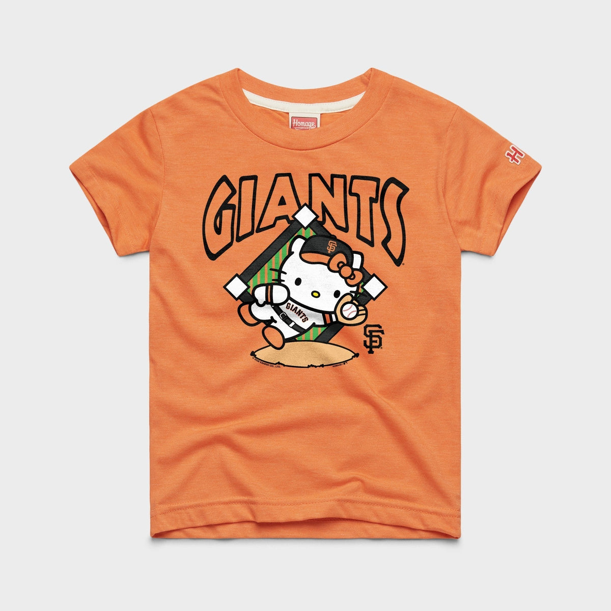 Hello Kitty x San Francisco Giants Catch Tee (Youth) Apparel HOMAGE Orange Y2