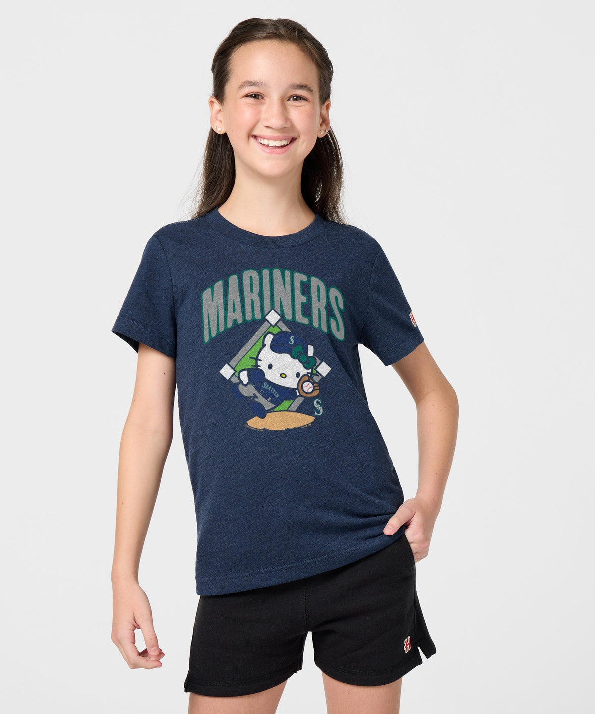 Hello Kitty x Seattle Mariners Catch Tee (Youth) Apparel HOMAGE