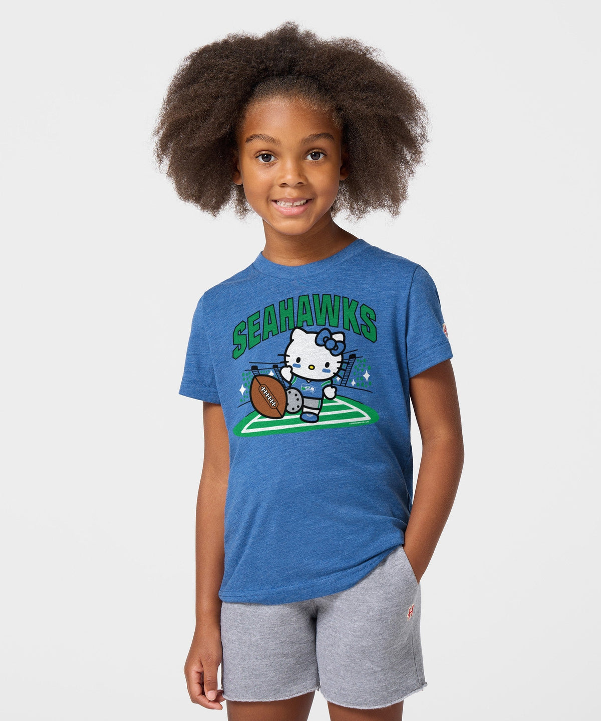Hello Kitty x Seattle Seahawks Retro Kickoff Tee (Youth) Apparel HOMAGE