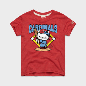 Hello Kitty x St. Louis Cardinals Batter Up Tee (Youth) Apparel HOMAGE Red Y2
