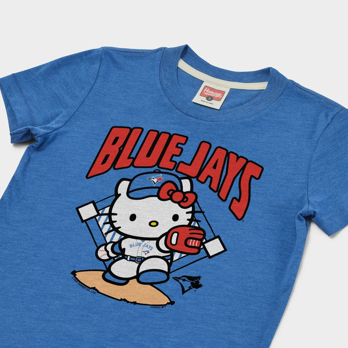 Hello Kitty x Toronto Blue Jays Throw Tee (Youth) Apparel HOMAGE