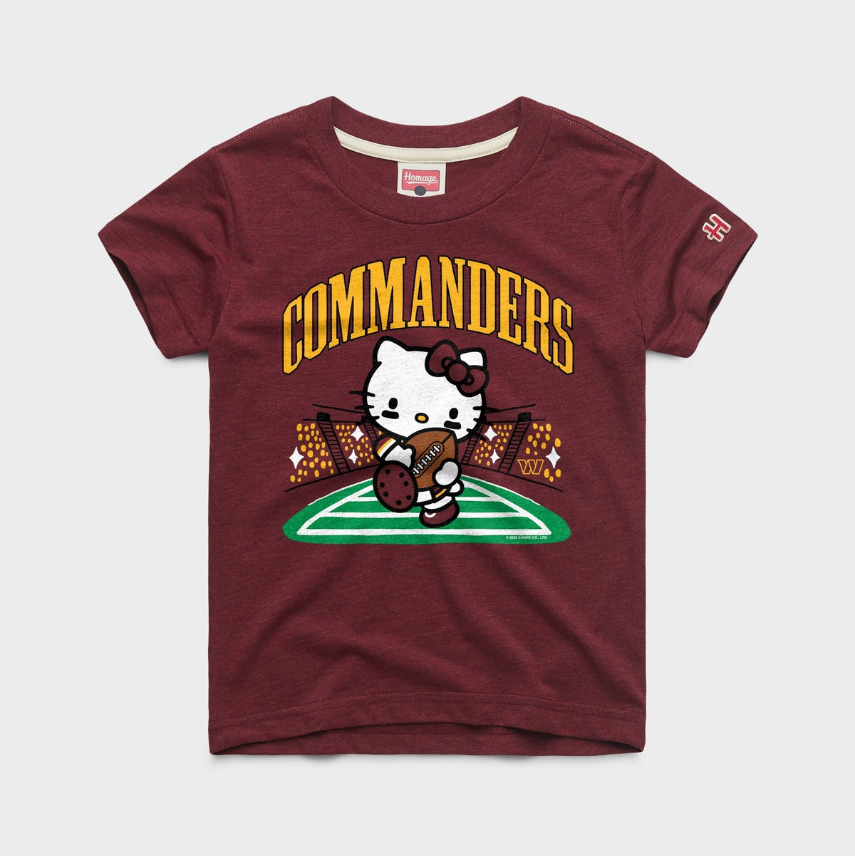 Hello Kitty x Washington Commanders Rush Tee (Youth) Apparel HOMAGE Wine Y2