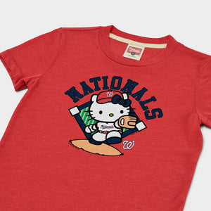 Hello Kitty x Washington Nationals Throw Tee (Youth) Apparel HOMAGE