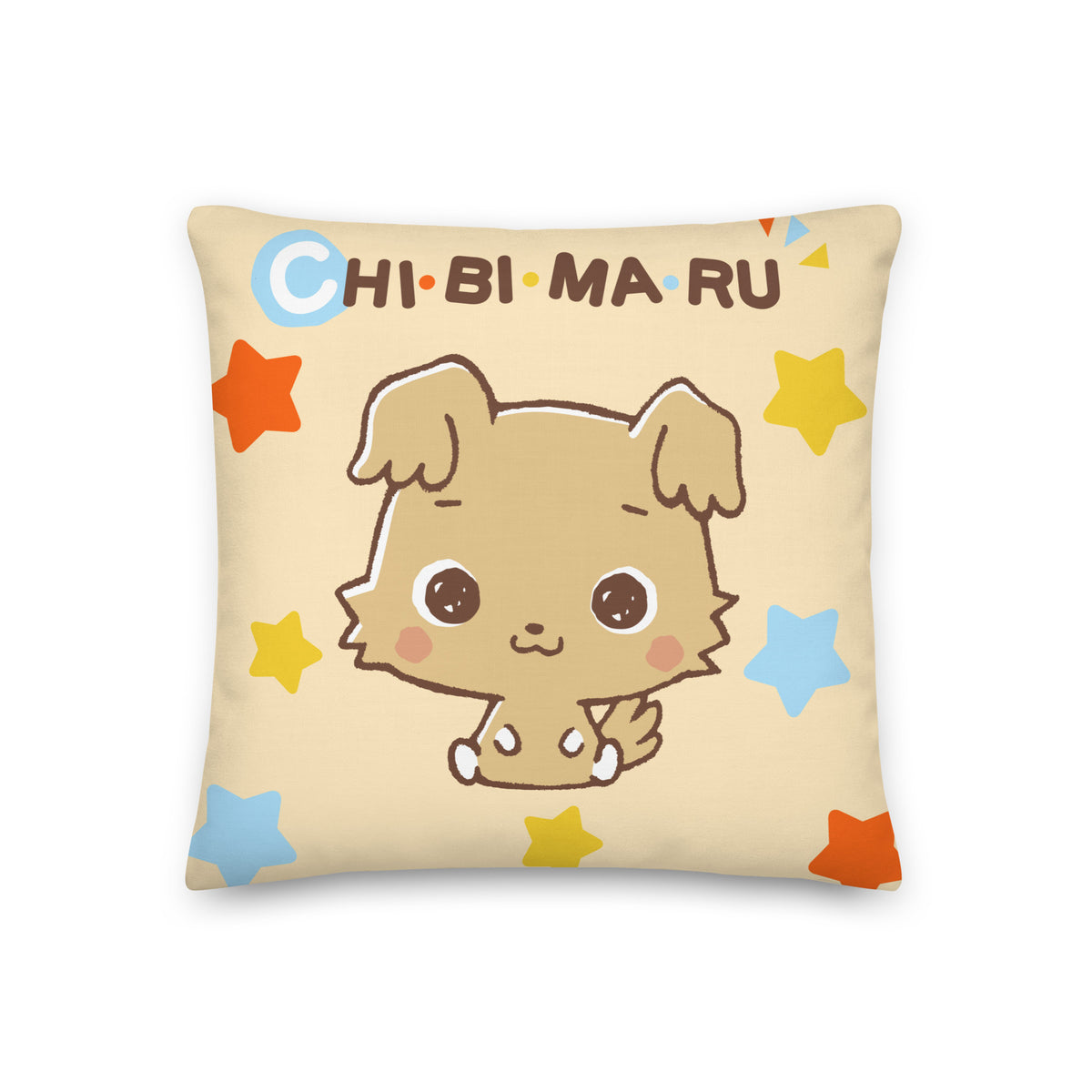 Chibimaru Cheerful Pup 18 Square Pillow