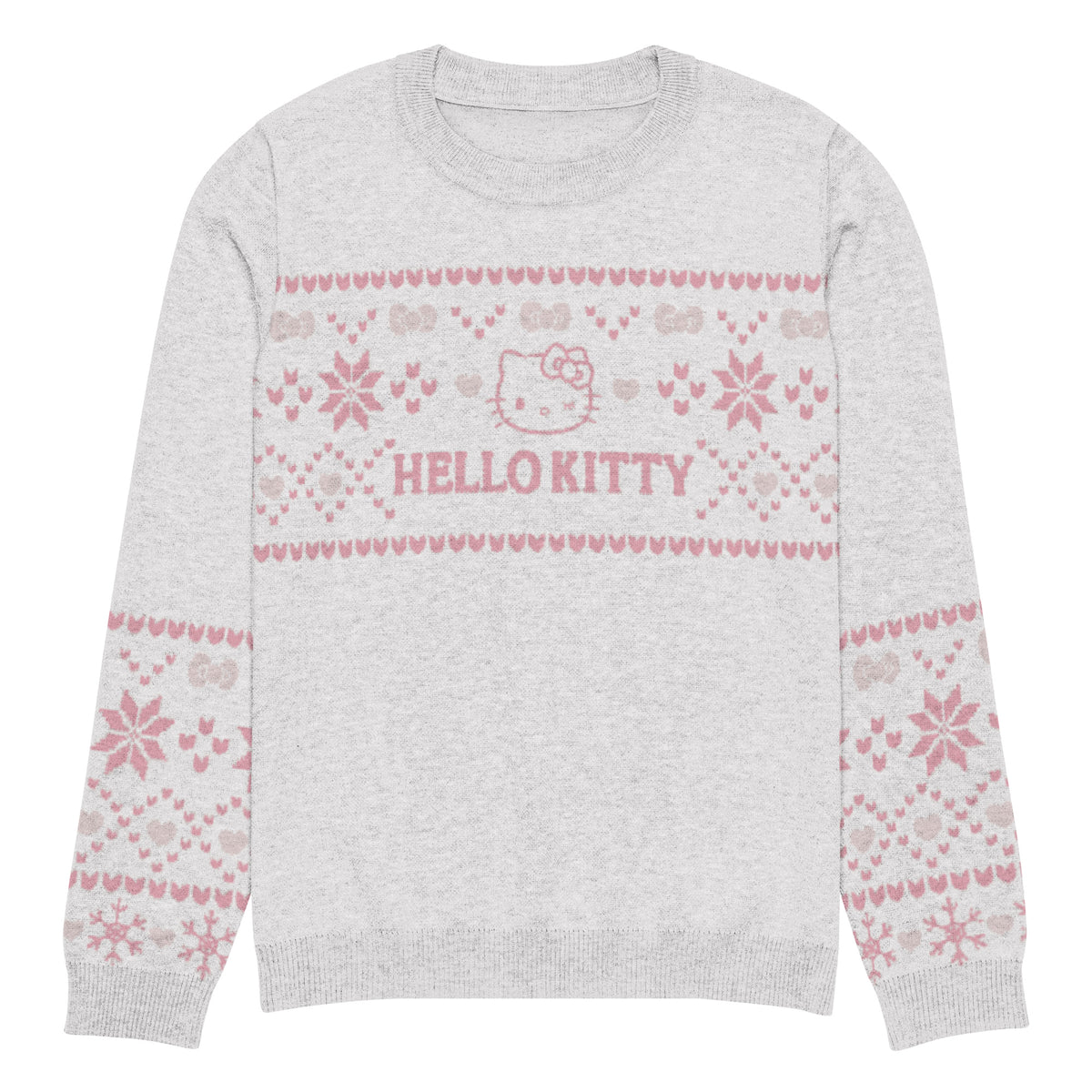 Hello Kitty Pink Nordic Sweater Apparel Printful L