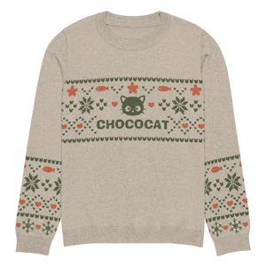 Chococat Olive Nordic Sweater Apparel Printful M