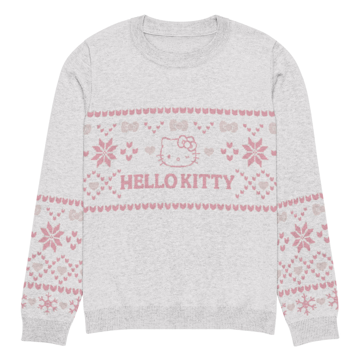 Hello Kitty Pink Nordic Sweater Apparel Printful S