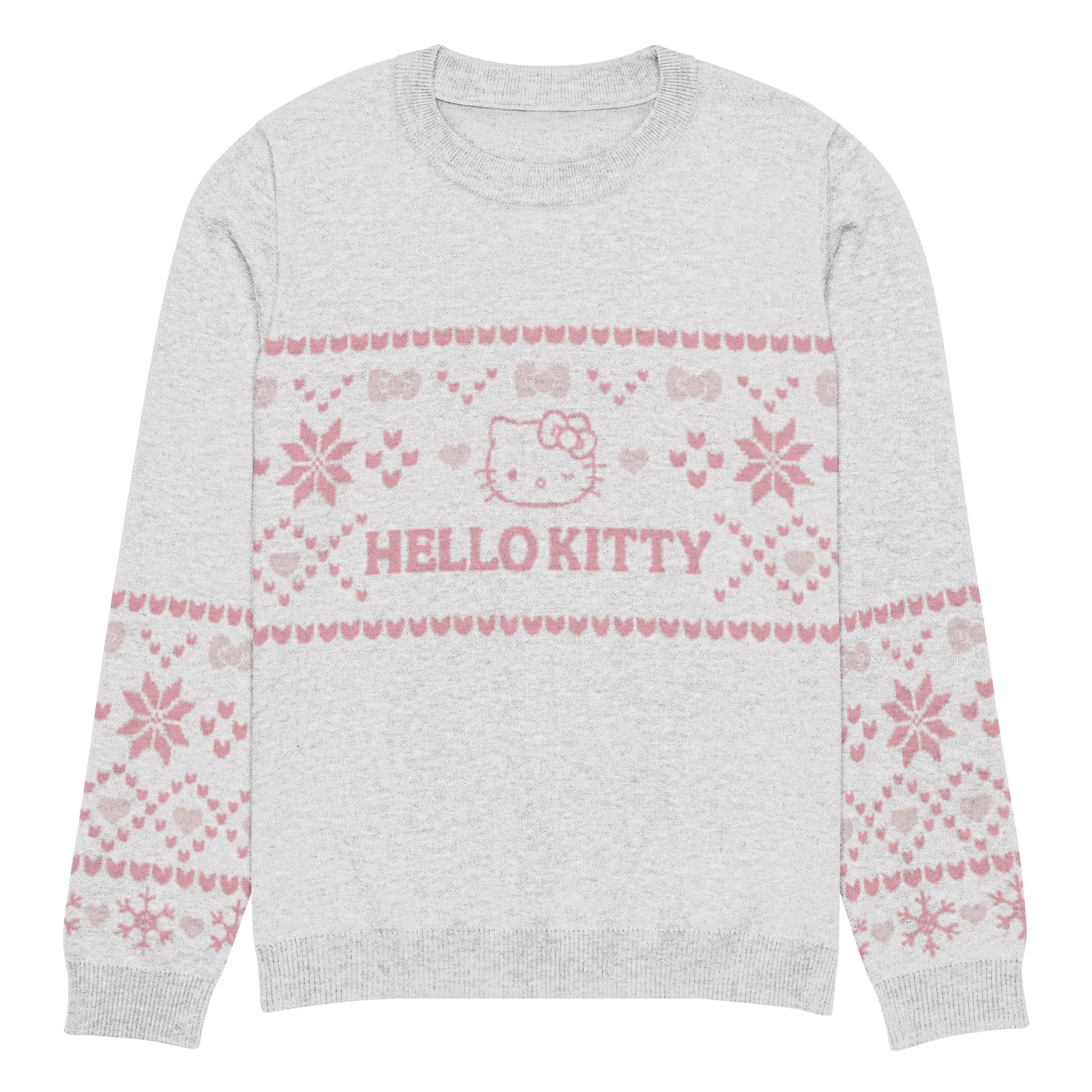Hello Kitty Pink Nordic Sweater Apparel Printful S