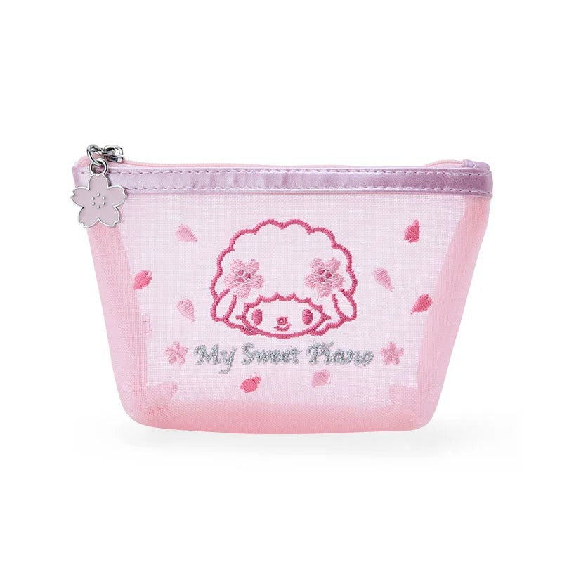 My Sweet Piano Mesh Zipper Pouch (Pink Sakura Series) Bags Japan Original   