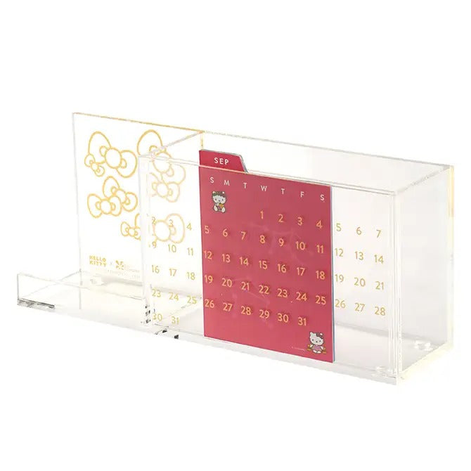 Hello Kitty x Erin Condren Acrylic Perpetual Calendar Desk Organizer Stationery ERIN CONDREN   