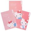 Hello Kitty Expressions 3-pc Clear File Folder Set Stationery Japan Original   