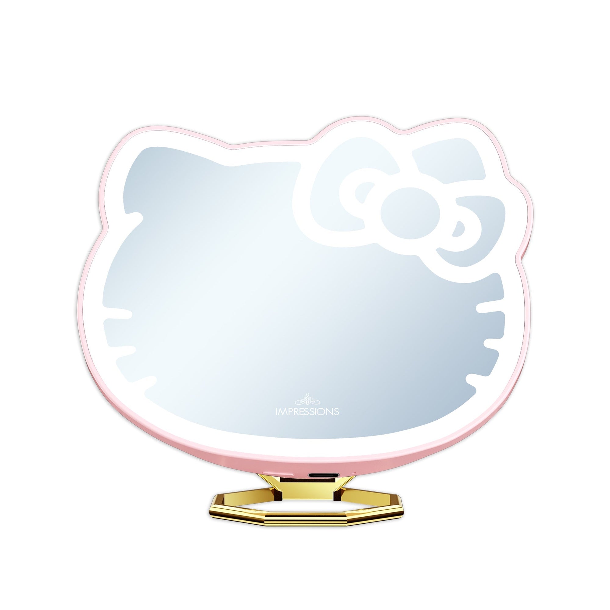 Hello Kitty x Impressions Vanity Pocket Mirror with Ring Stand Beauty Impressions Vanity Co. Pink  