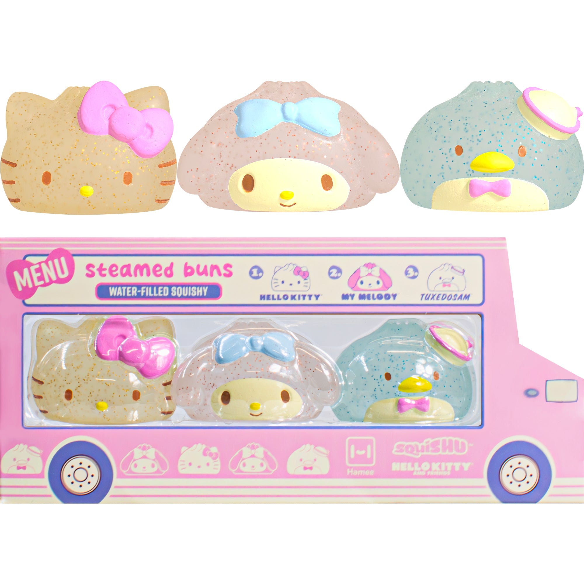 Hello Kitty and Friends Steamed Bun Squishy 3-pc Gift Set Squishy Hamee.com - Hamee US   