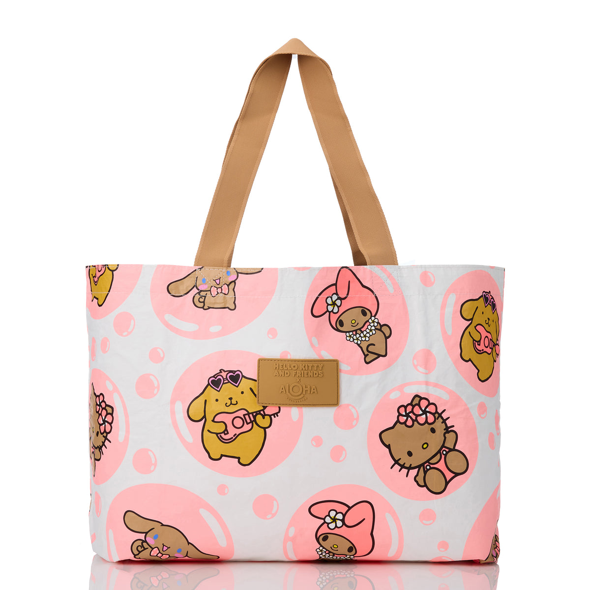 Hello Kitty and Friends x Aloha Collection Holo Holo Tote Bag (Bubbles - Tan) Bags Aloha Collection Inc