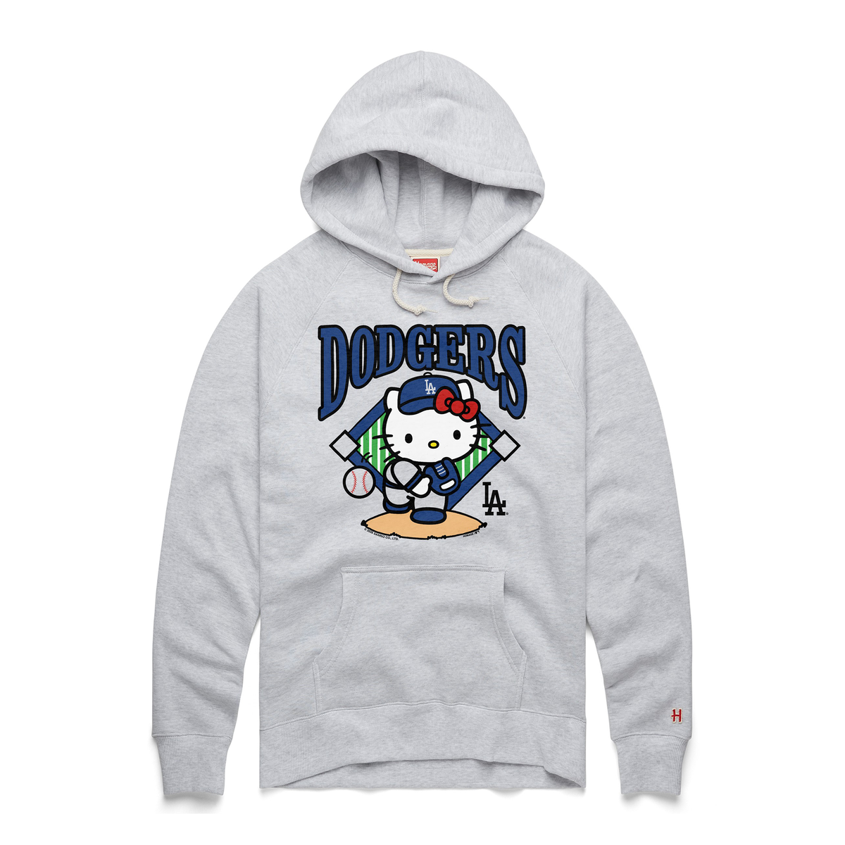 Hello Kitty x Los Angeles Dodgers First Pitch Hoodie (Adult - Unisex) Apparel Homage LLC